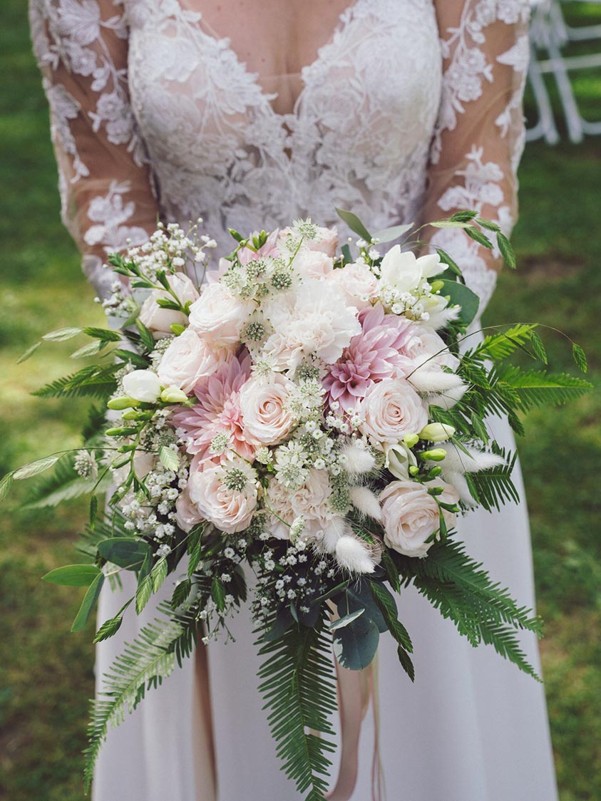 Bouquet de la mariée, style chic